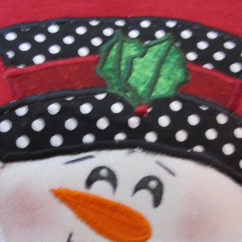 Gildan Adorable Snowman Holiday Short Sleeve T-Shirt Handmade 2X - Picture 8 of 10